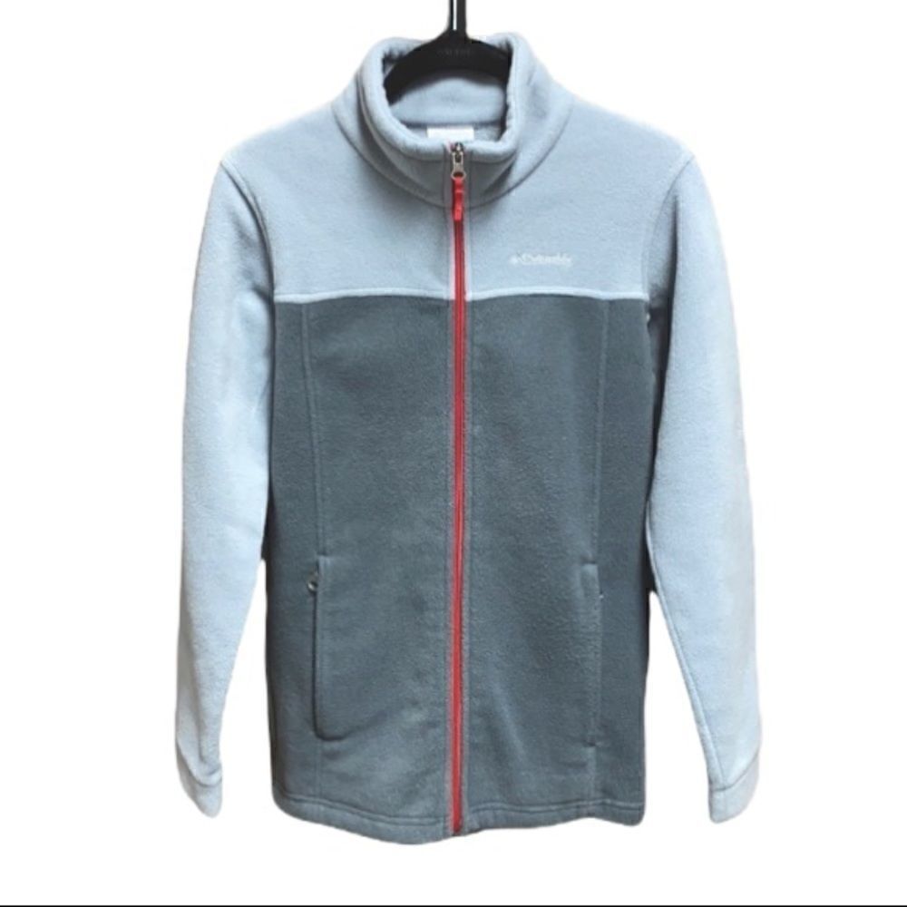 Columbia Grey Full-Zip Youth Fleece Jacket